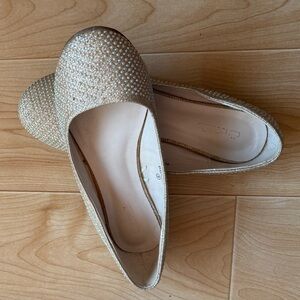 Chic Gold Glitter Flats